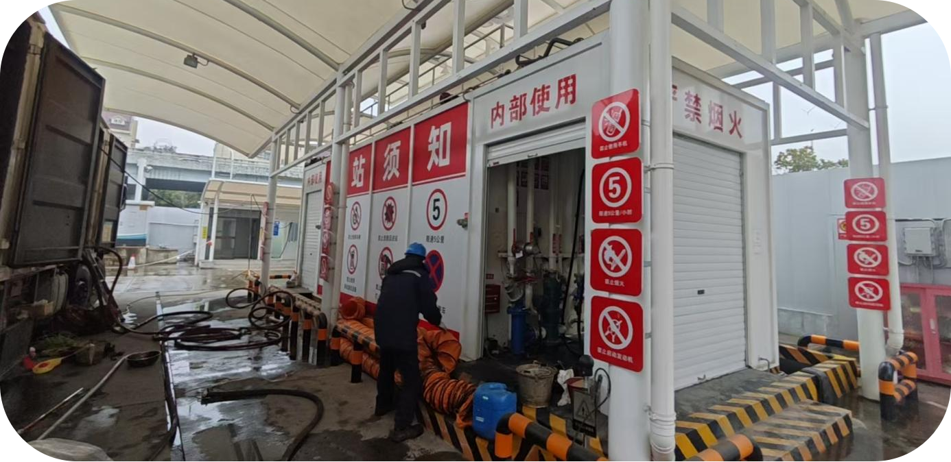 武汉东西湖区某撬装加油站安全清洗完成
